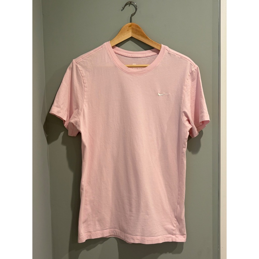 Nike The Nike Tee Womens Small Pink Short Sleeve Embroidered Swoosh Cotton Shirt